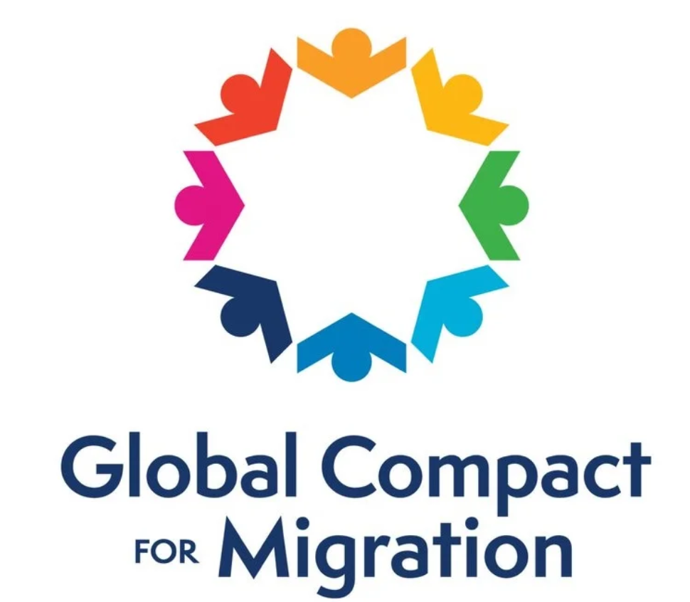 Logo ONZ dla Globalnego porozumienia w sprawie migracji – Źródło